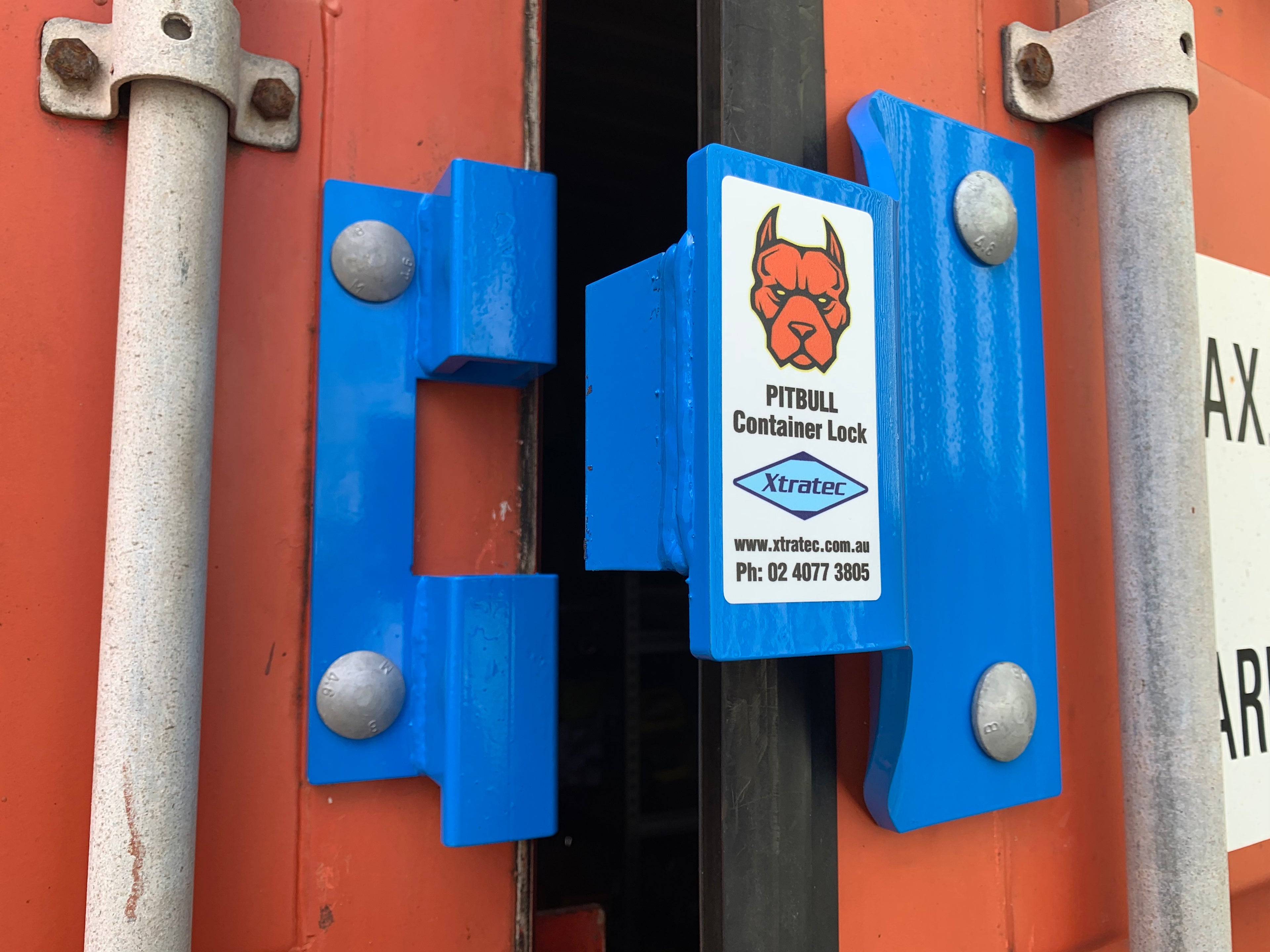 Super security lock for shipping containers (PITBULL Shipping Container Lock)